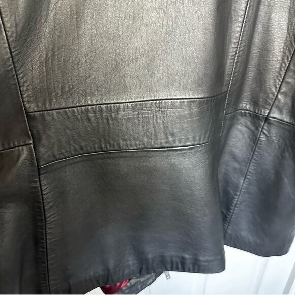 Wilson’s leather jacket red satin lining WL Plus 2x black pockets - Picture 10 of 14